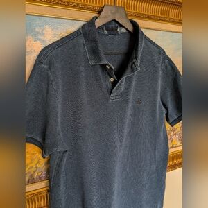 Ralph Lauren Denim Knit Textured Navy Short-Sleeve Polo